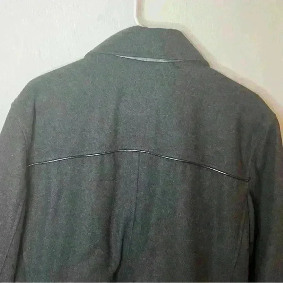 Tasso Elba Trench Coat Men’s Medium Black Wool Blend Duffle Parka Jacket Lined - Picture 7 of 12